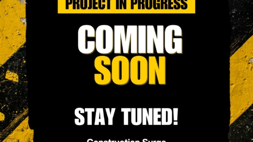 Black Yellow and White Minimalist Construction Coming Soon Social Media